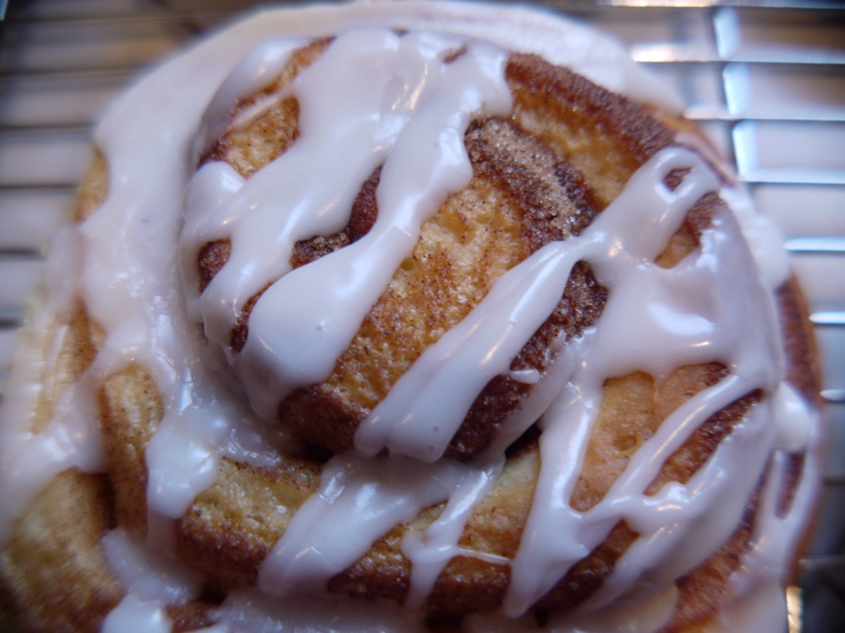 Glazed cinnamon rolls